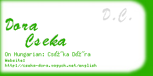 dora cseka business card